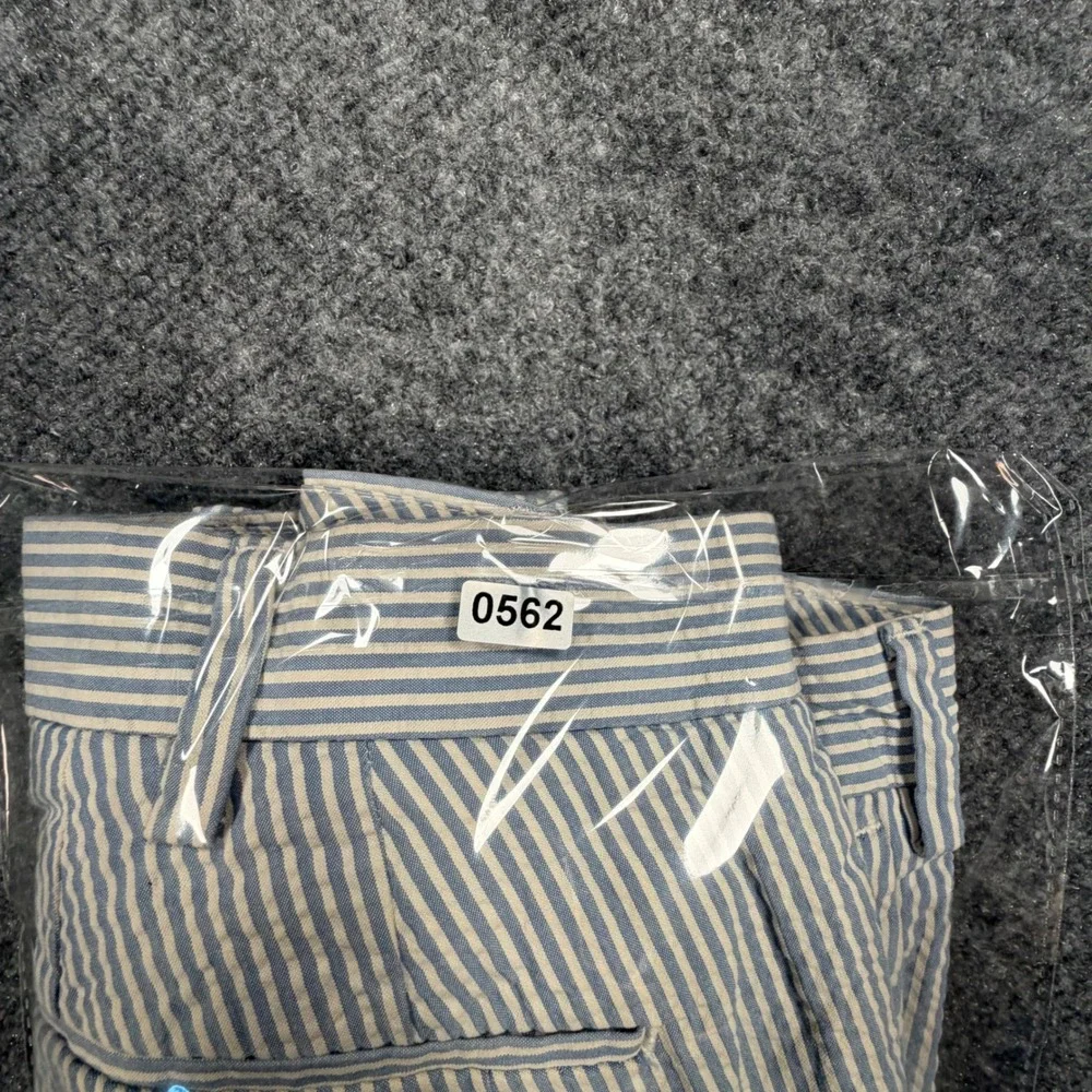Polo Ralph Lauren Suffield Fit Shorts Mens 38 Blue White Seersucker Striped 0562